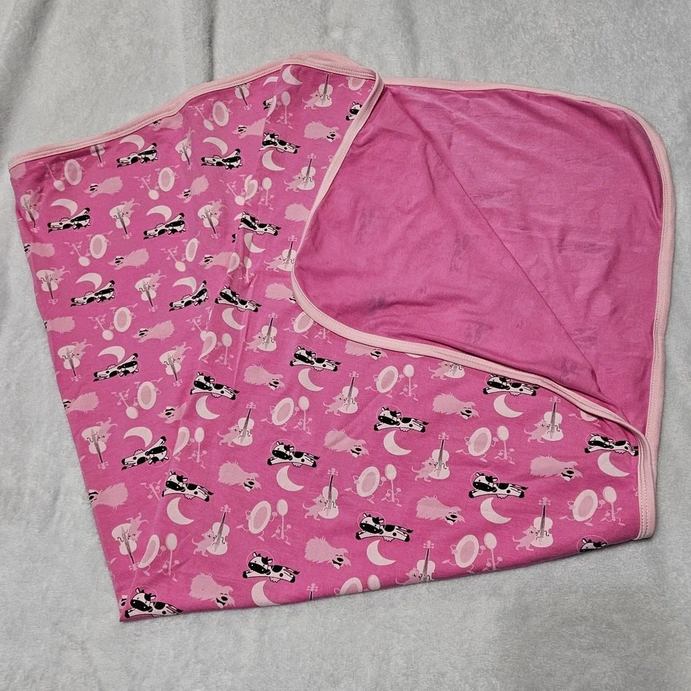 KicKee Pants blanket Dream Pink Hey Diddle Diddle‎ print Viscose Bamboo 38x28
